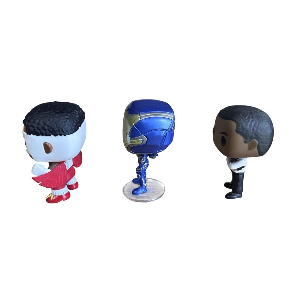 Funko Pop Set of 3 Loose Figures Pepper Potts Falcon & Nick Fury Bobbleheads GC - Picture 2 of 6